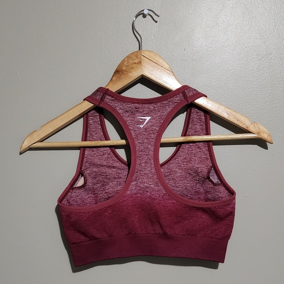 Gymshark Adapt Pink Ombre Dip Dye Seamless Racer Back Sports Bra - Picture 6 of 7